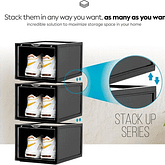 SneakerBox4 Sneaker Storage Boxes – Boîtes de rangement transparentes (Pack de 12)