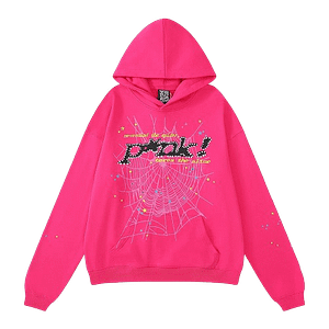 Sp5der Hoodie Pink Web streetwear premium Sp5der Hoodie Pink Web
