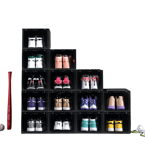SneakerBox2 Sneaker Storage Boxes – Boîtes de rangement transparentes (Pack de 12)